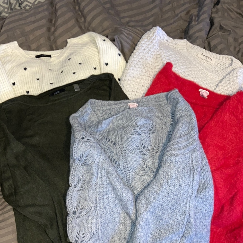 Lot of 5 total Sweaters- barely worn! Super soft and comfy!!
